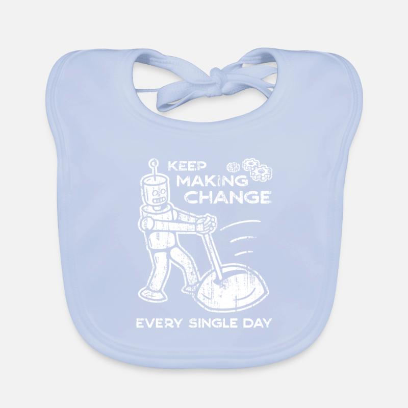Keep Making Change Every Single Day - 4 Organic Baby Bibs