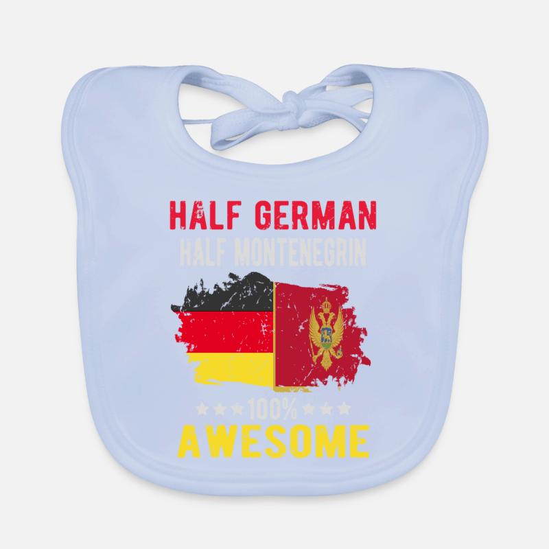 Half German half Montenegrins Organic Baby Bibs