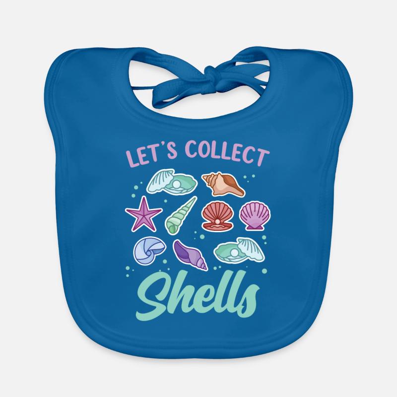 Let's Collect Shells Shell Shell Collector Organic Baby Bibs