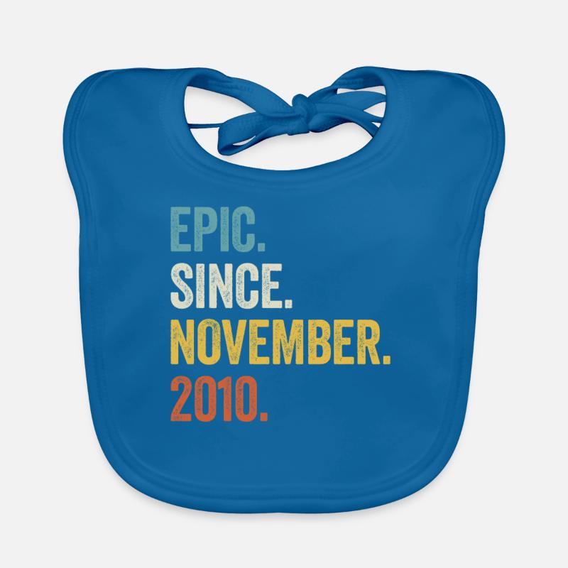 12 Years Old Epic Since November 2010 12th Organic Baby Bibs