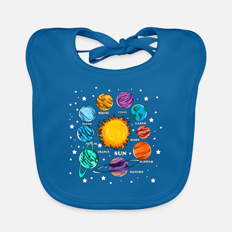 Planets Sun Planetary System Space Space Fan Organic Baby Bibs