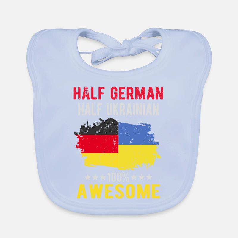 Halb Deutsch Halb Ukrainer Baby Bio-Lätzchen