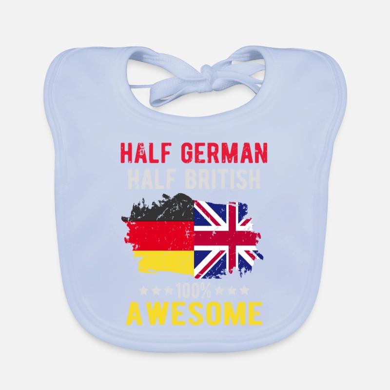 Half German Half British Organic Baby Bibs
