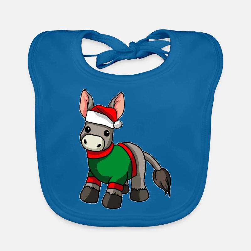 Âne avec pull de Noël Bavoir bio Bébé