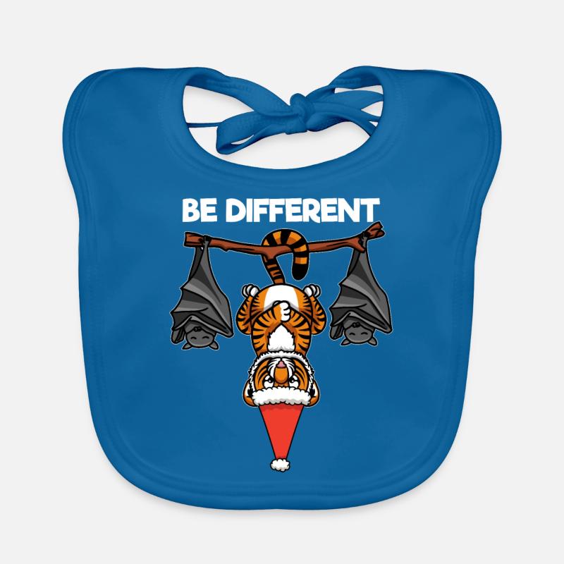 Be Different Tiger Fledermaus Weihnachtsmann Baby Bio-Lätzchen