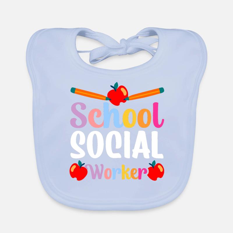 School Social Worker School School Social Work Organic Baby Bibs