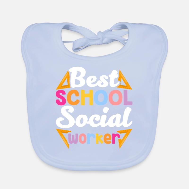 Best School Social Worker Ever School Organic Baby Bibs