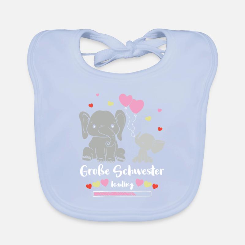 Große Schwester Loading Elefant Baby Bio-Lätzchen