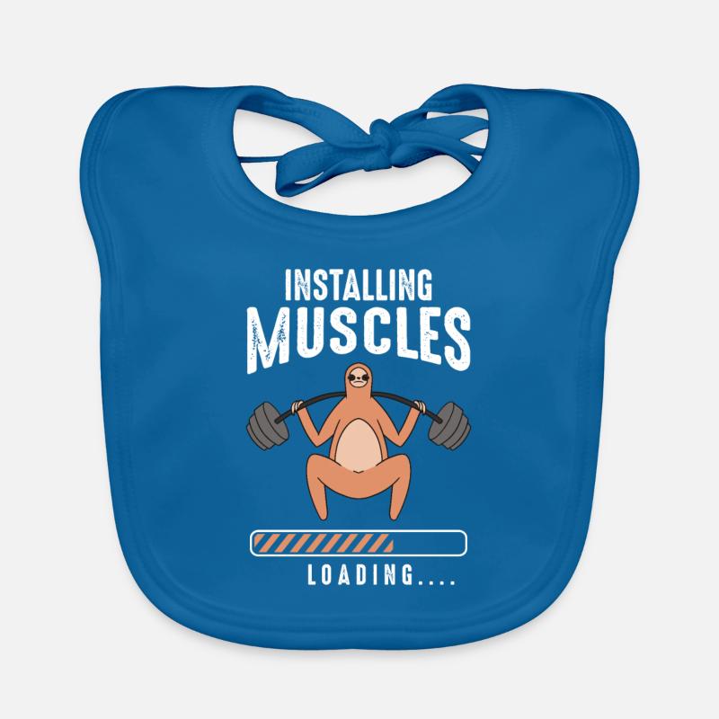 Installing Muscles Loading Fitness Workout Baby Bio-Lätzchen