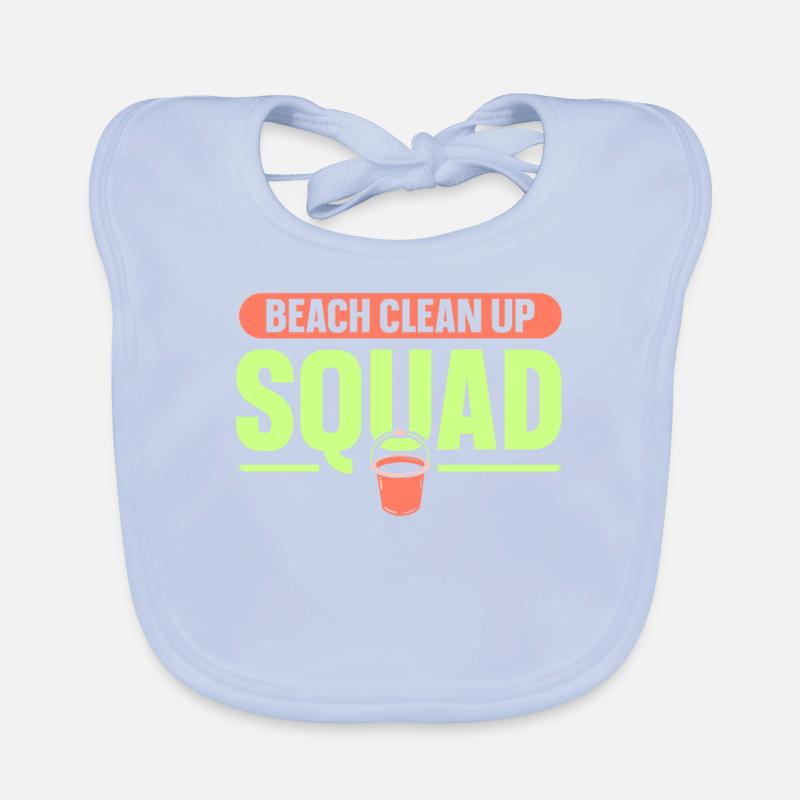 Beach Clean Up Squad Beach Cleaning Organic Baby Bibs