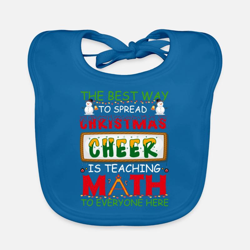 Ugly Christmas Math Teacher Norwegian Pattern Organic Baby Bibs
