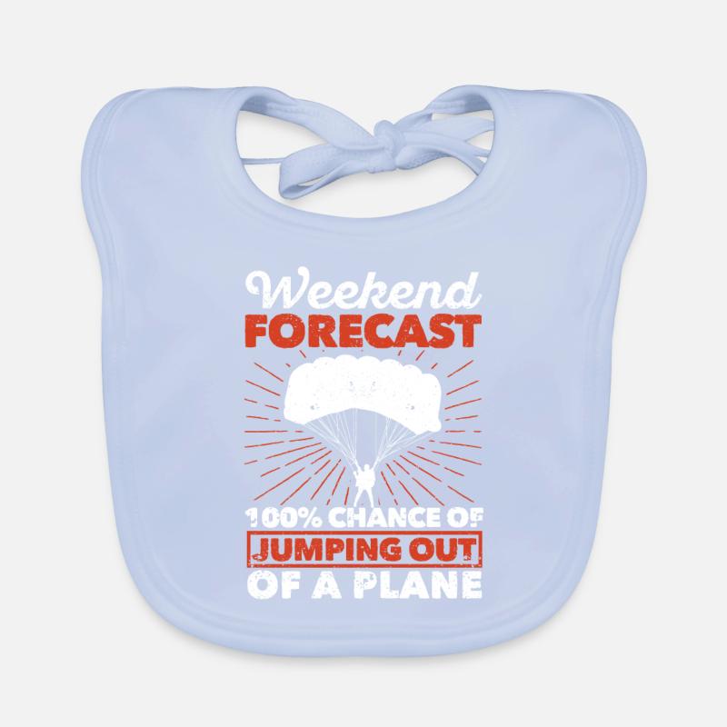 Wochenendvorhersage 100% Chance, aus einem Baby Bio-Lätzchen