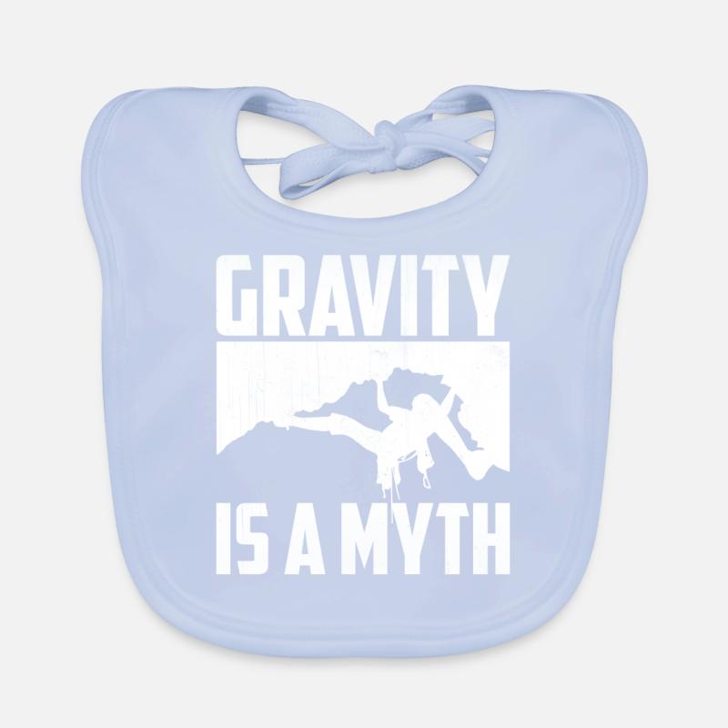 Rock Climbing - Gravity Is A Myth Baby Bio-Lätzchen