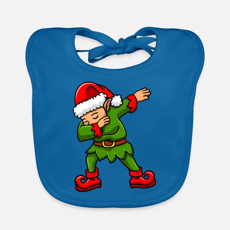 Dabbing Elf Weihnachtself Baby Bio-Lätzchen