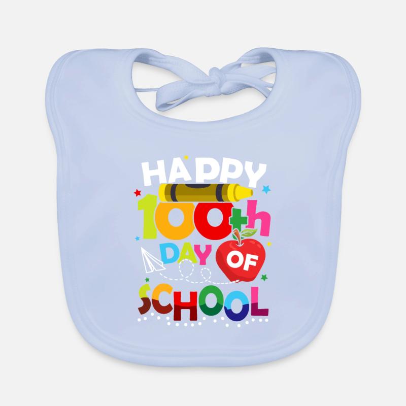 Joyeux 100e jour d’école Bavoir bio Bébé