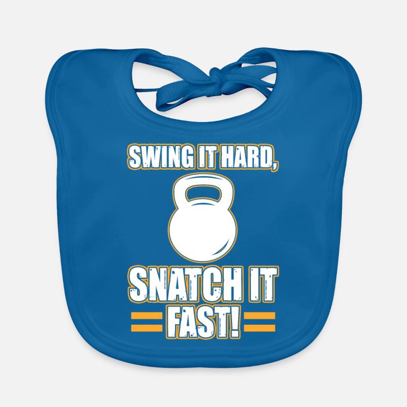 Swing It Hard Snatch It Fast Kettlebell Hanteln Baby Bio-Lätzchen