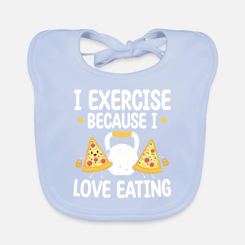 Kettlebell Pizza Exercise Because Love Eating Baby Bio-Lätzchen