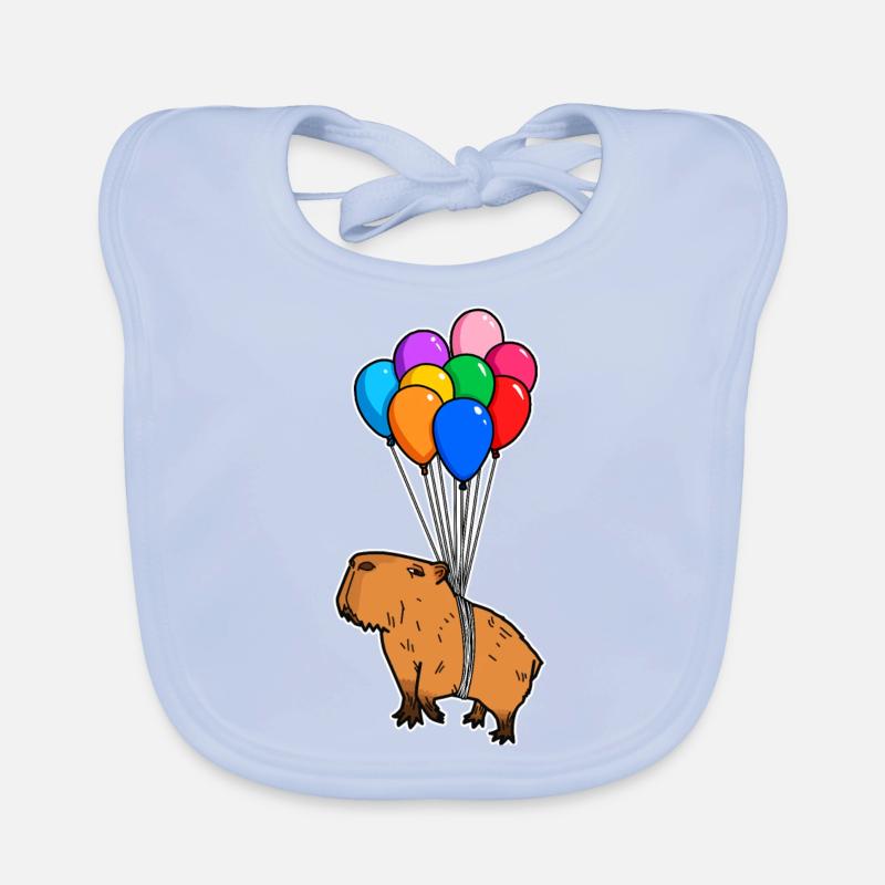 Capybara Rongeur Géant Caver avec Ballons Capybara Bavoir bio Bébé