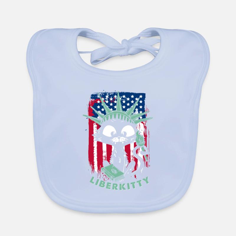 Katze Freiheitsstatue Liberkitty Baby Bio-Lätzchen