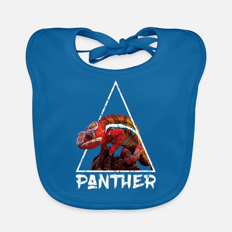 Panther Chamäleon Distressed Geometric Baby Bio-Lätzchen