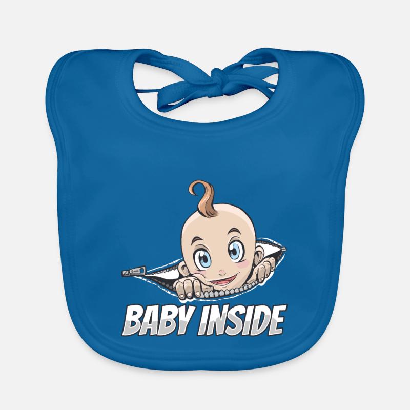 Bébé à l’intérieur Annonce enceinte Bébé à l’intérieur Bavoir bio Bébé