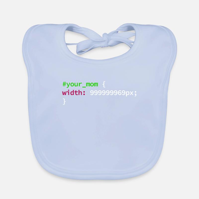 Code de codage des développeurs de programmeurs Web et CSS Bavoir bio Bébé