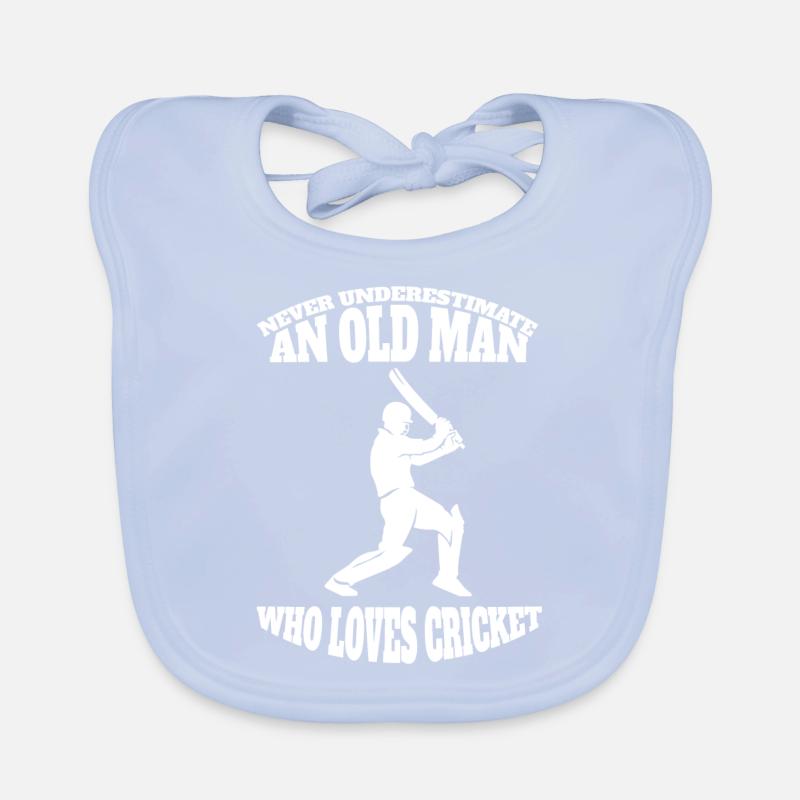Cricket Slogan Team Cricket Gift Cricket Fan Organic Baby Bibs
