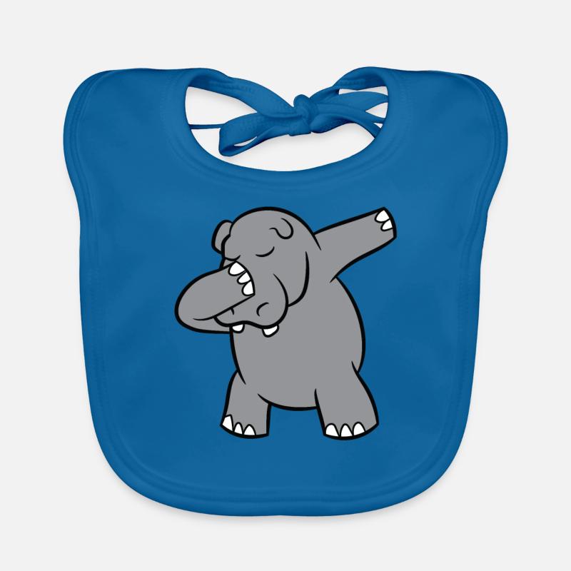 Hippo - Dab, dabbing, dancing Organic Baby Bibs