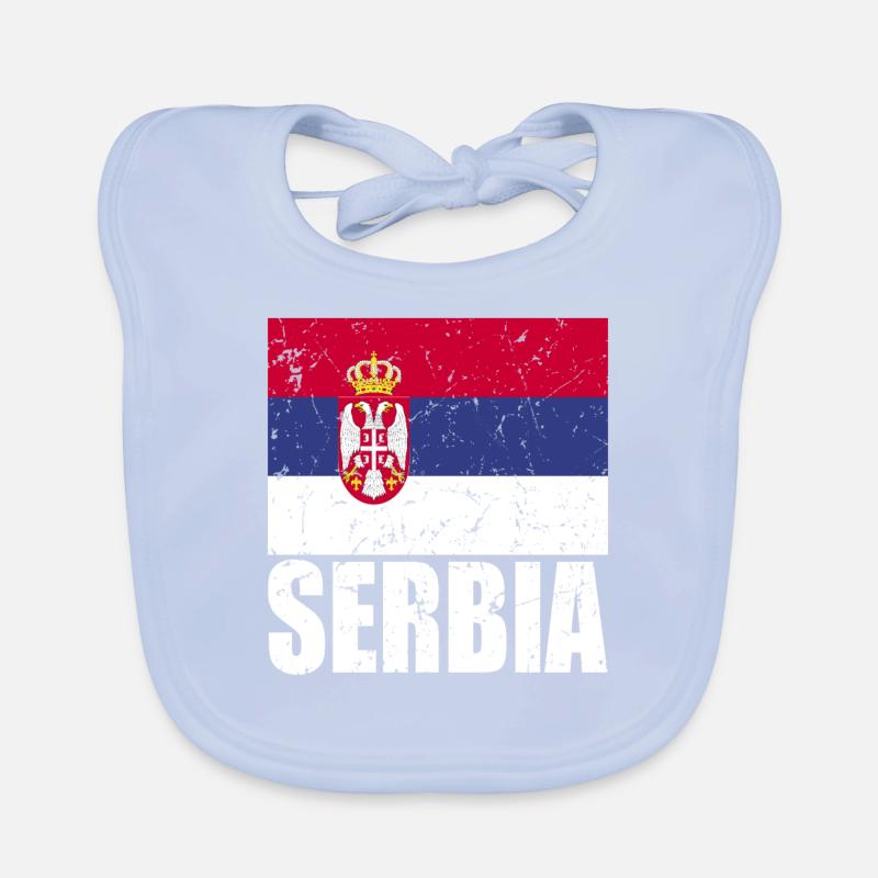 Drapeau de la Serbie Bavoir bio Bébé