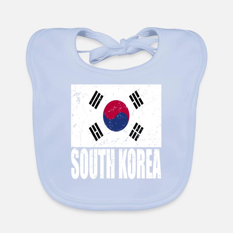 Drapeau de la Corée du Sud Bavoir bio Bébé