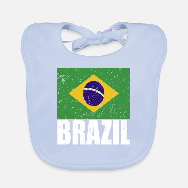 Drapeau du Brésil Bavoir bio Bébé