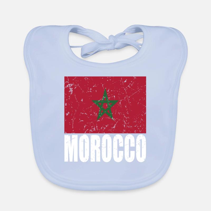 Drapeau du Maroc Bavoir bio Bébé