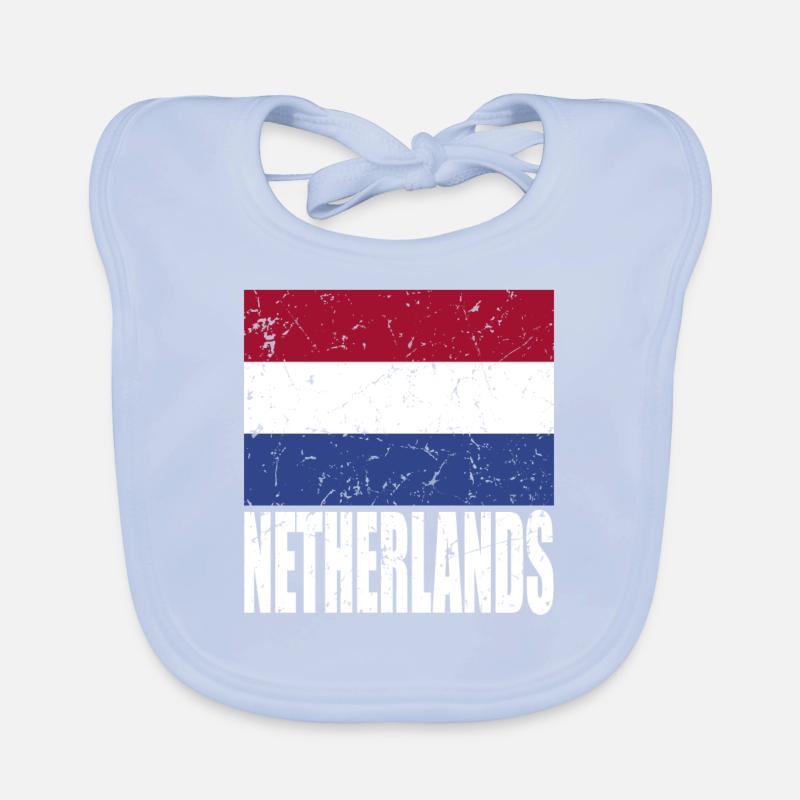 Drapeau des Pays-Bas Bavoir bio Bébé