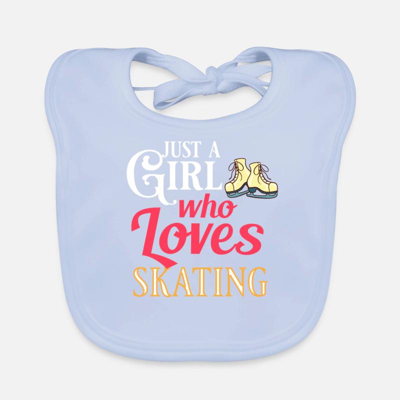 Eiskunstlauf Eisläufer Schlittschuhe Eislaufen Baby Bio-Lätzchen