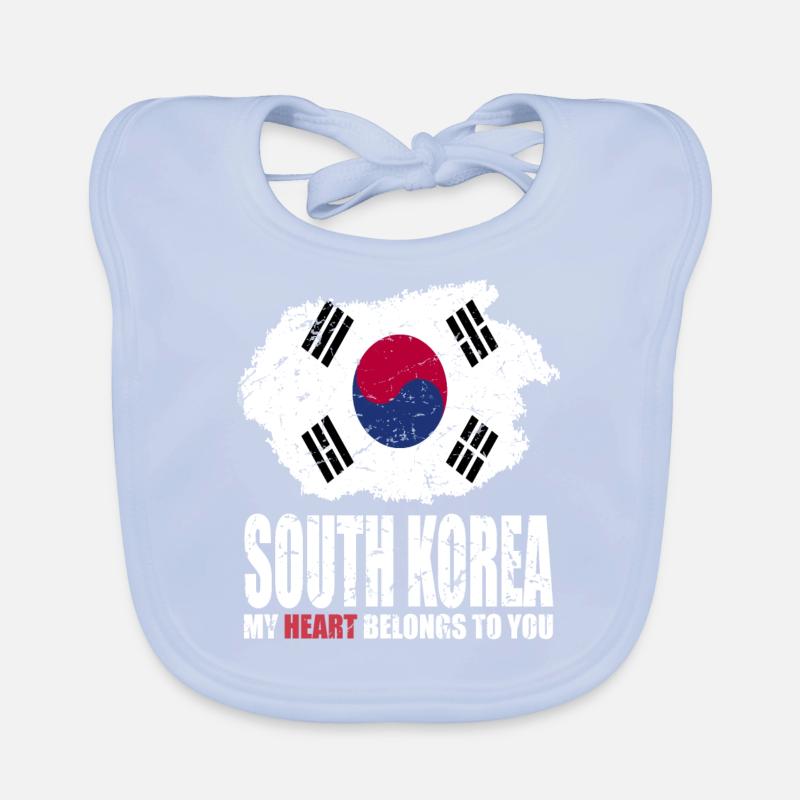 Drapeau de la Corée du Sud Bavoir bio Bébé