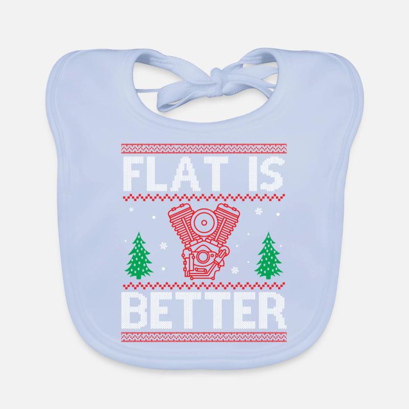 Engine Car Tuning Ugly Christmas - Flat Is Better Baby Bio-Lätzchen