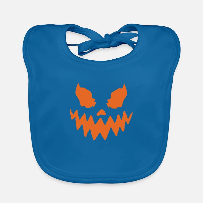 Halloween - Bavoir bio Bébé - bleu paon