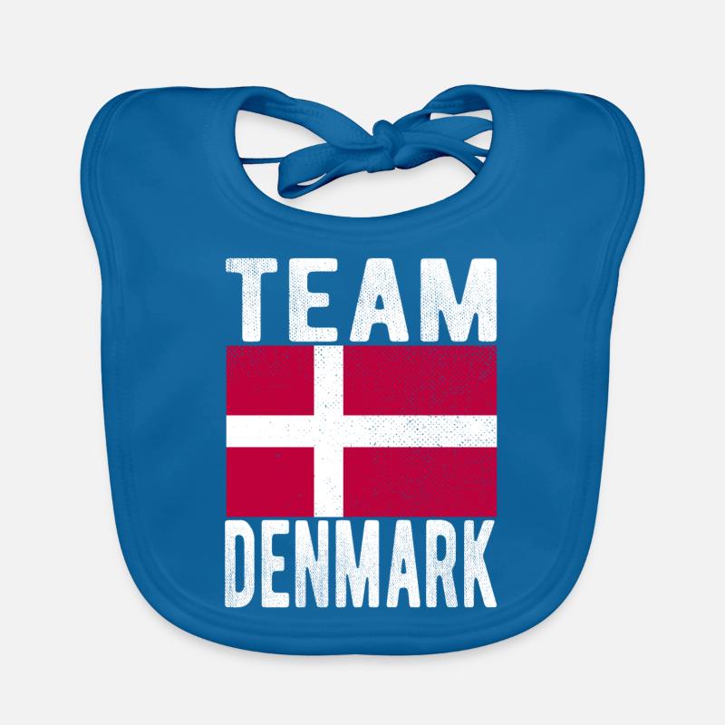 Drapeau du Danemark Bavoir bio Bébé