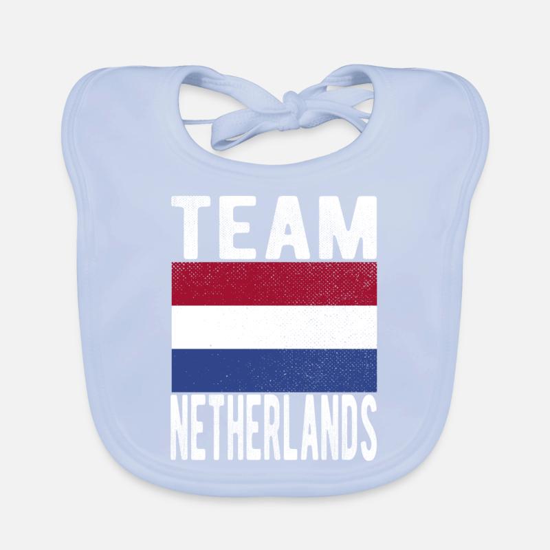 Drapeau des Pays-Bas Bavoir bio Bébé