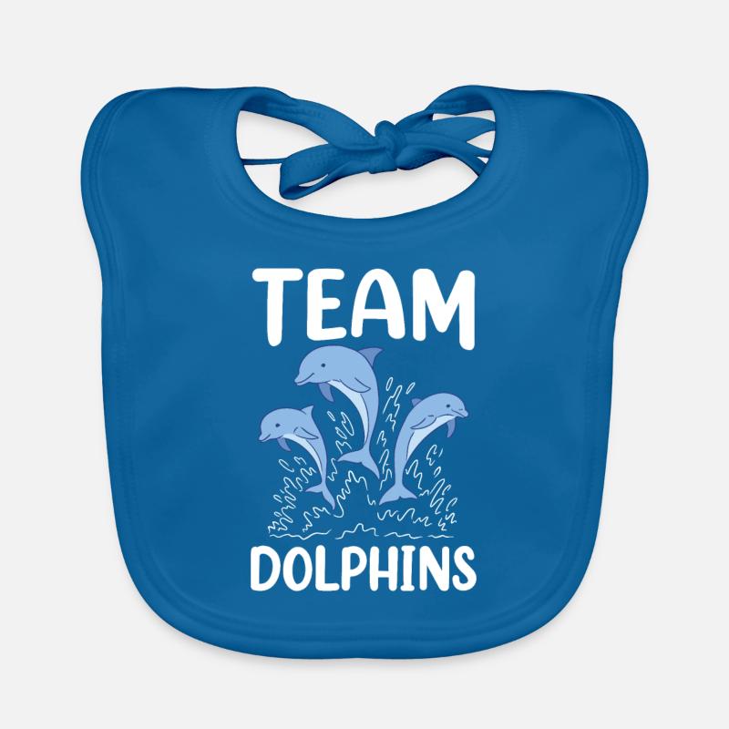 Team Dolphins Lovers Dolphins Dolphins Dolphins Bavoir bio Bébé