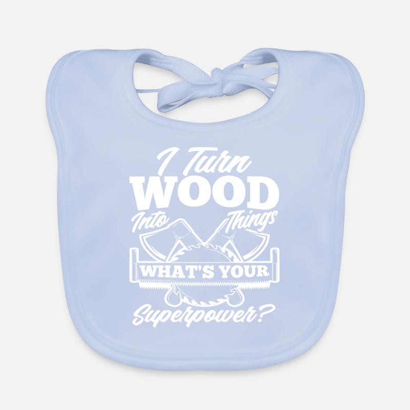 Woodworker Carpenter Woodworking Saying Organic Baby Bibs