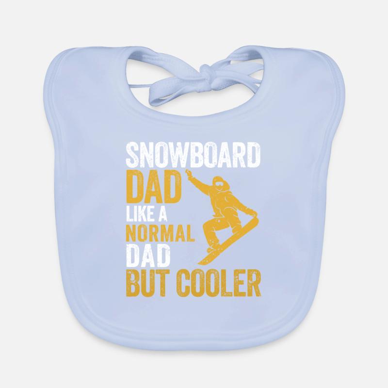 Snowboard Dad Witzig Snowboarding Daddy Snowboarde Baby Bio-Lätzchen