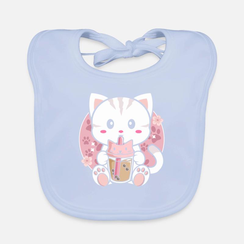 Cat Bubble Tea Baby Bio-Lätzchen