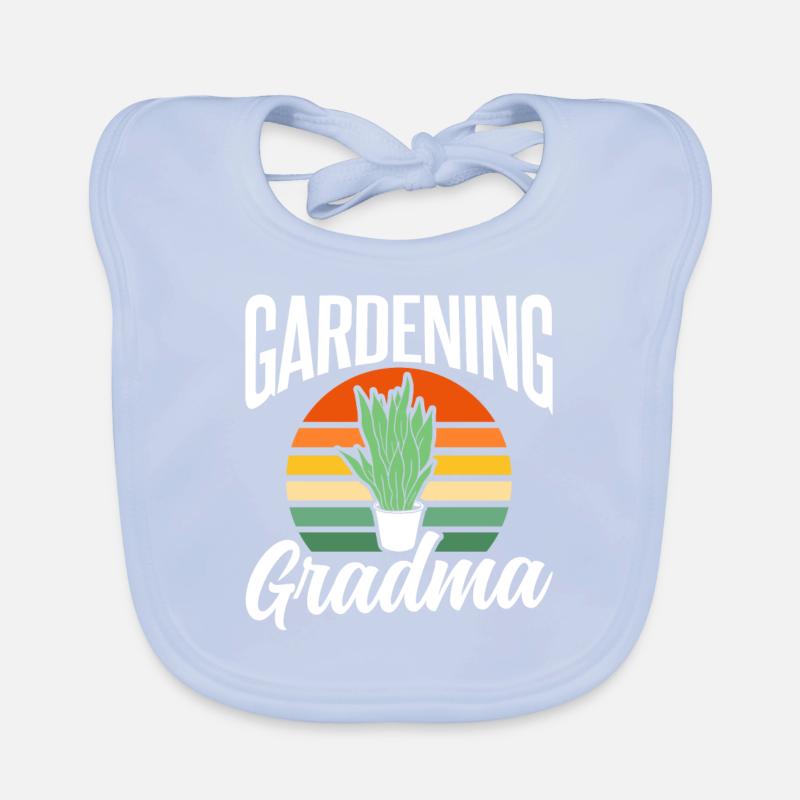 Gartenarbeit Oma Garten Großmutter Gärtnerin Baby Bio-Lätzchen