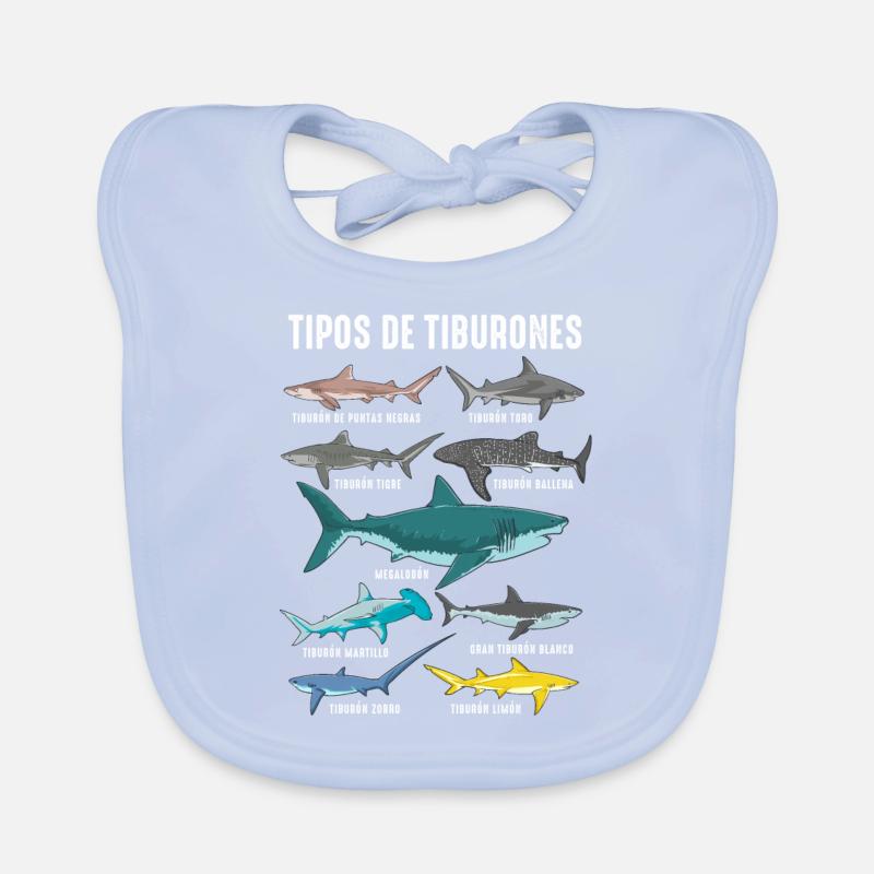 Types de requins Faune marine Océan Bavoir bio Bébé
