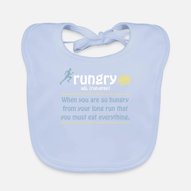 Rungry Définition Funny Runner Marathon Citation Bavoir bio Bébé