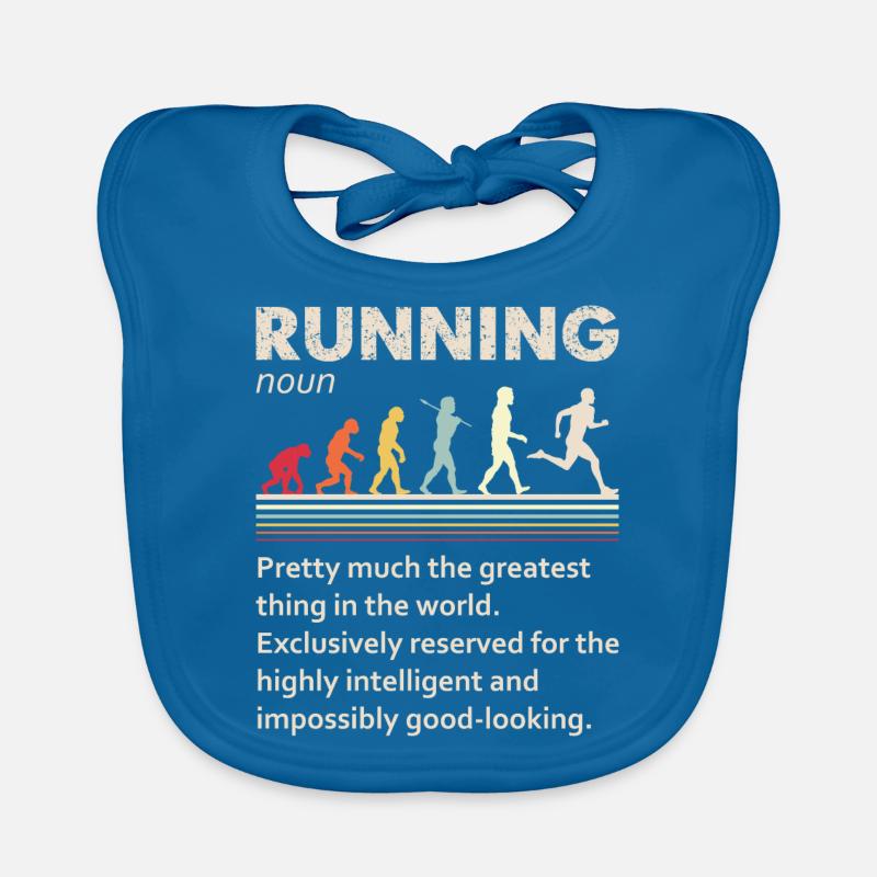 Running Evolution Funny Definition For Runners Organic Baby Bibs