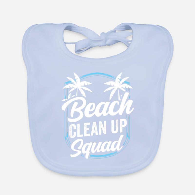Beach Clean Up Squad Beach Cleaning Beach Organic Baby Bibs