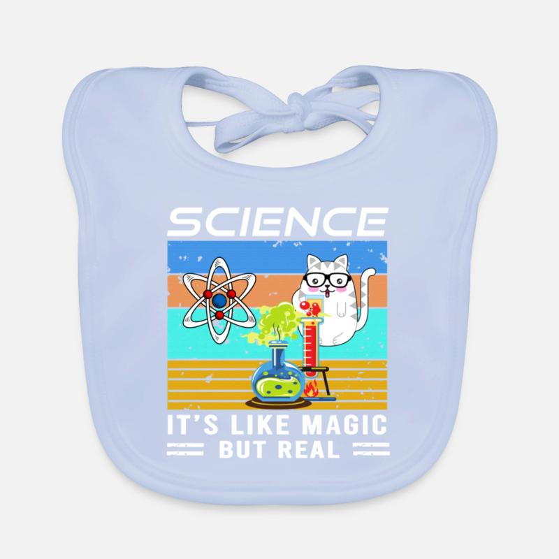 Science it s like magic but real funny cat science Organic Baby Bibs