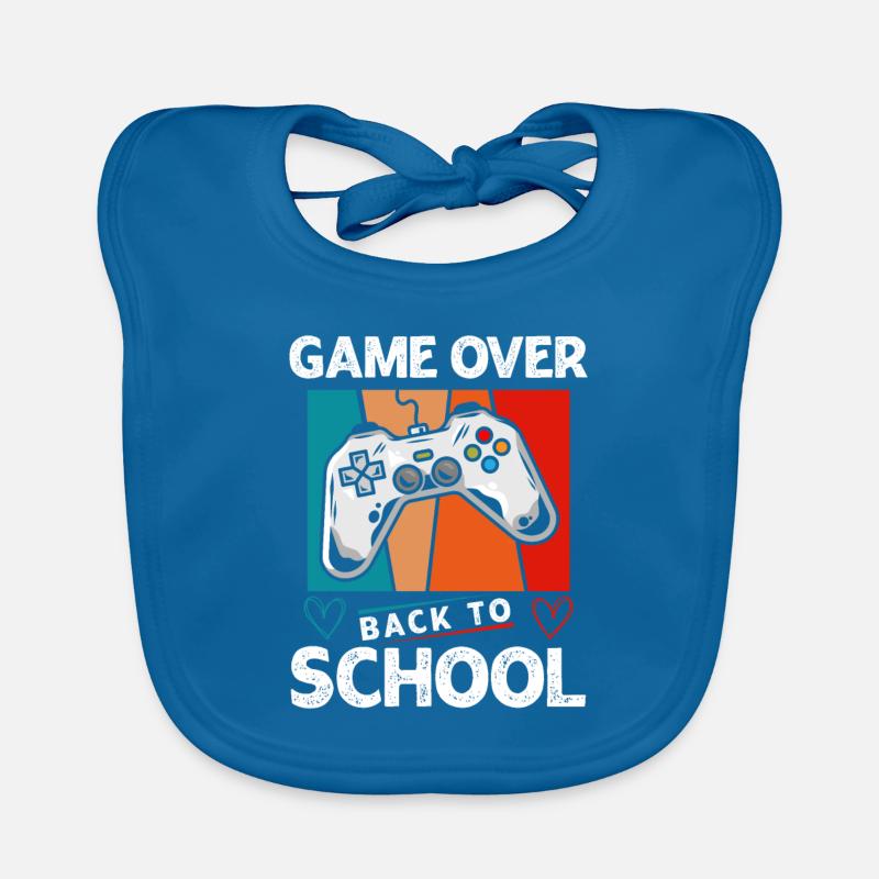 Game Over School Organic Baby Bibs